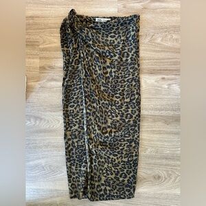 Zara Animal Print Skirt in Brown and Black